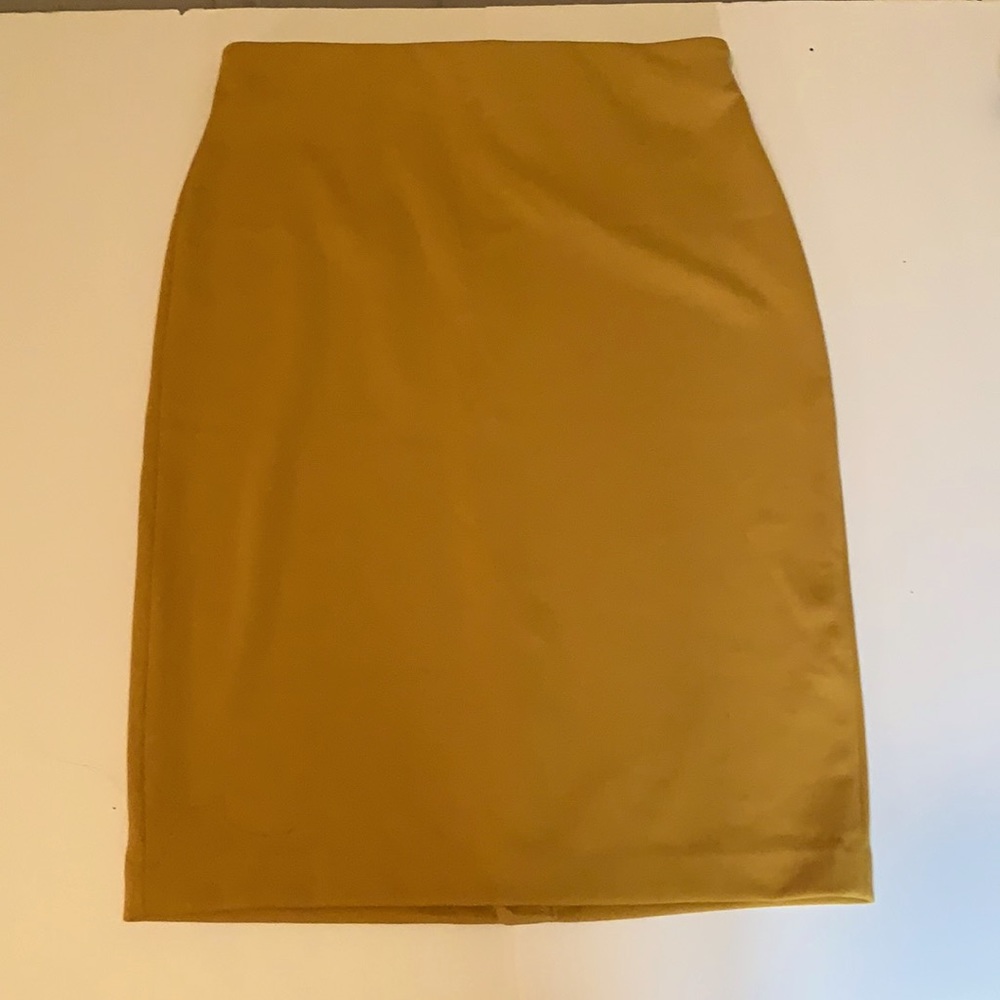 Premise Studio below the knee skirt - mustard yellow